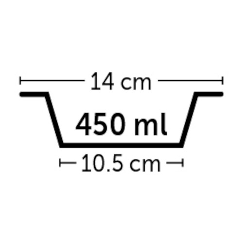 Бамбуковая миска с антискользящим покрытием 450 мл