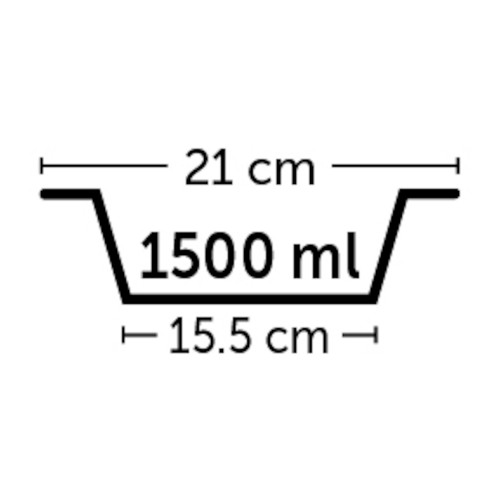 Бамбуковая миска с антискользящим покрытием 1500 мл