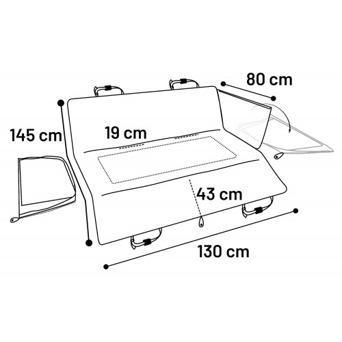 ЧЕХОЛ для авто с боковушками ЧЕРНЫЙ
