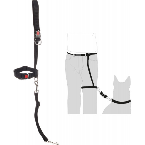 ПОВОДОК LEGLEADER, черный, M (42-60 см)