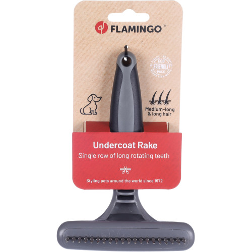 Расческа для подшерстка с вращающимися зубцами (1 ряд)