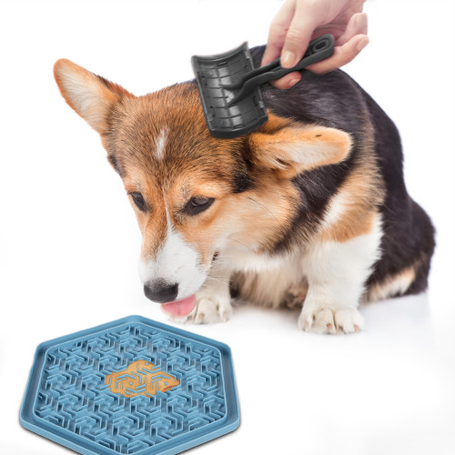 Лизательный коврик Серый