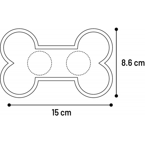 Лизательный коврик Косточка S