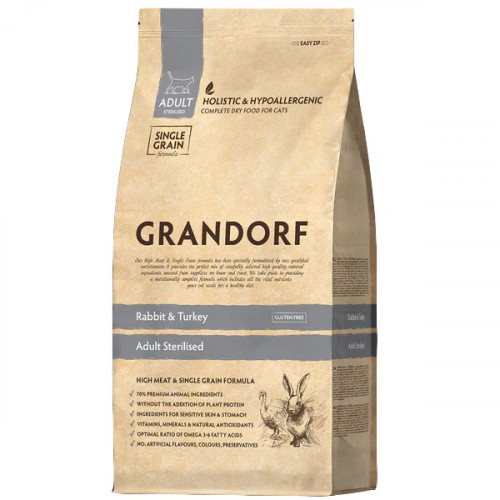 GRANDORF Cat Rabbit&Turkey Adult Sterilised