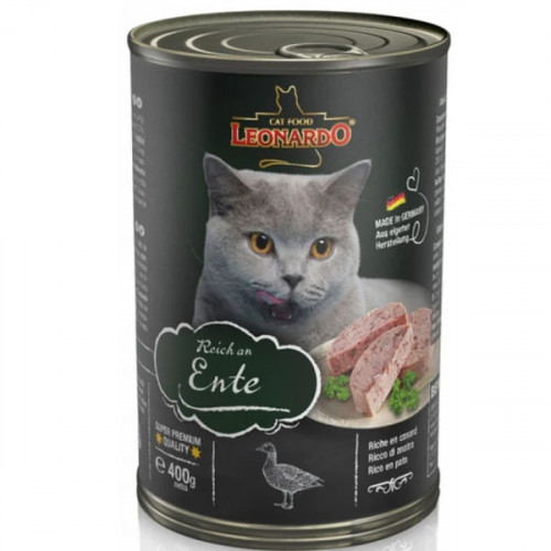 Leonardo canned food for cats with duck