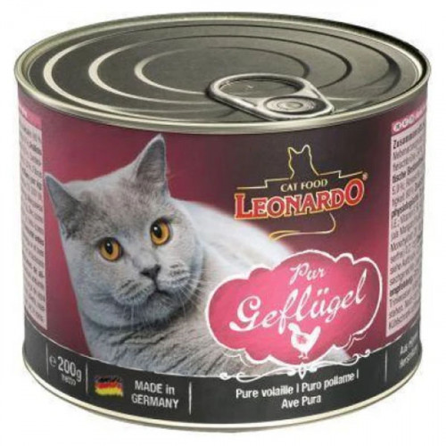 Leonardo canned food for cats with poultry