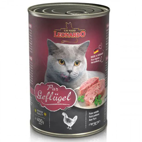 Leonardo canned food for cats with poultry