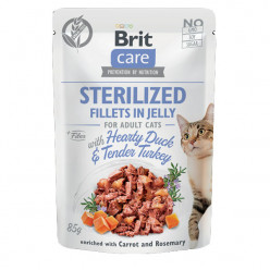Brit Care Cat Sterilized with duck and turkey in jelly