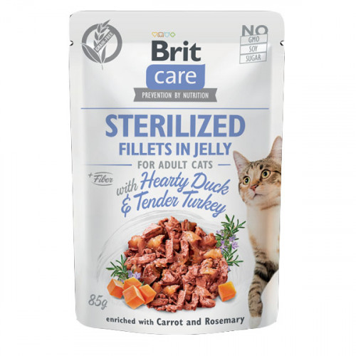 Brit Care Cat Sterilized with duck and turkey in jelly