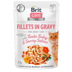Brit Care Cat with Turkey and Salmon in Sauce