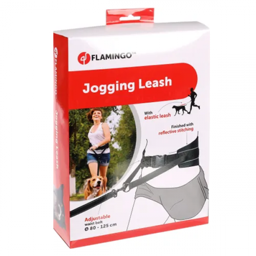 Поводок-ремень для бега трусцой Canicross черного цвета 125-140cm