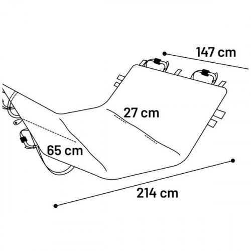 Чехол для автокресла Coda на заднее сиденье черный 214cm x 147cm