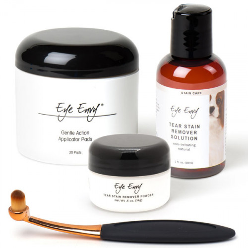 EyeEnvy Стартовый набор для удаления пятен от слез собаки с кисточкой (4 шт) 
