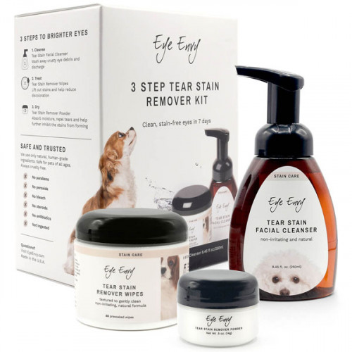 EyeEnvy 3-ступенчатый набор для удаления пятен от слез и потеков на мордочке (3 шт)