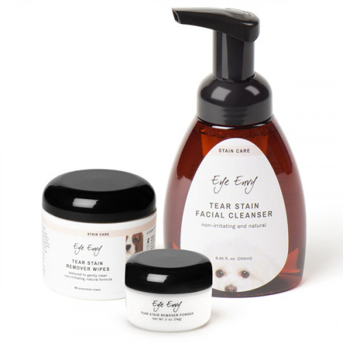 EyeEnvy 3-ступенчатый набор для удаления пятен от слез и потеков на мордочке (3 шт)