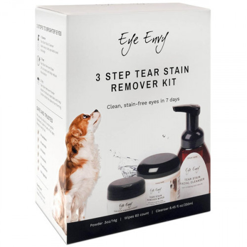 EyeEnvy 3-ступенчатый набор для удаления пятен от слез и потеков на мордочке (3 шт)