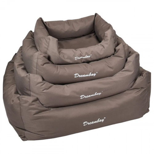 Лежак для собак Dreambay прямоугольный, серо-коричневый (65x45 см)