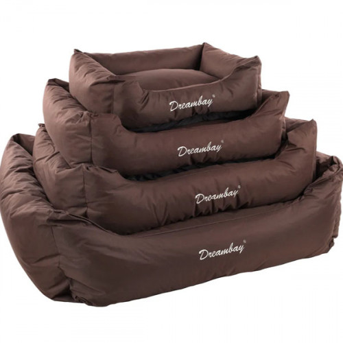 Лежак для собак Dreambay прямоугольный, коричневый (120x95 см)