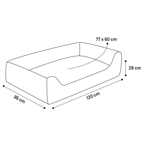 Лежак для собак Dreambay прямоугольный, коричневый (120x95 см)
