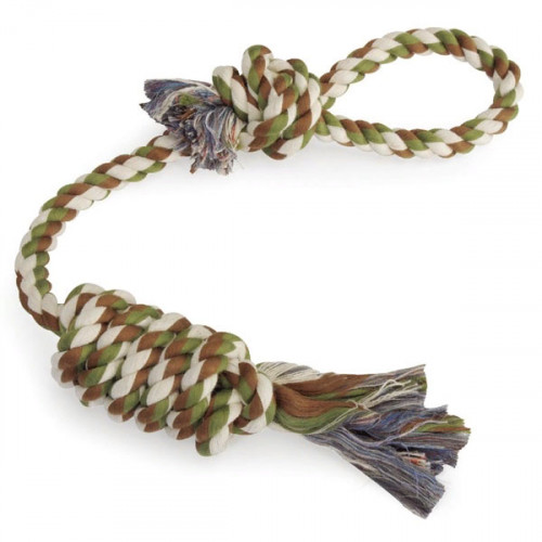 Camon Игрушка - веревка хлопчатобумажная с ручкой и узлом, 41см