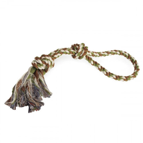 Camon Игрушка - веревка хлопчатобумажная с ручкой и узлом, 41см