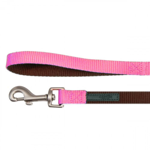 Поводок "DoublePremium", коричнево-цикламеновый, 1200x10мм