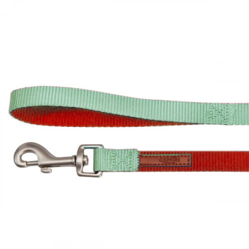 Camon Поводок "DoublePremium", красно-бирюзовый, 1200x15мм