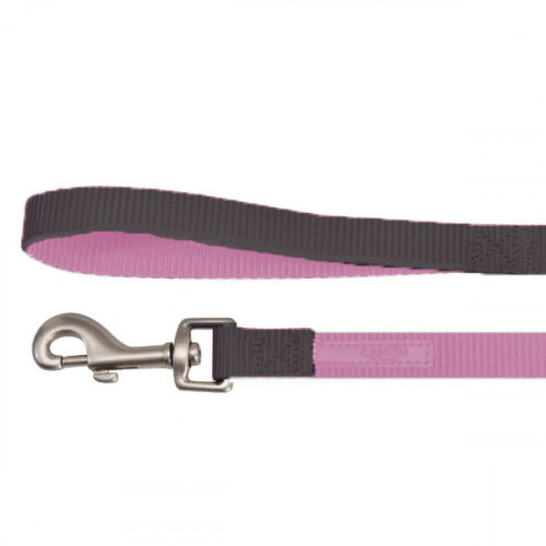 Поводок "DoublePremium", розово-серый, 1200x15мм