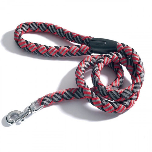 Camon Светоотражающий поводок, красно-черный (1,1 м)