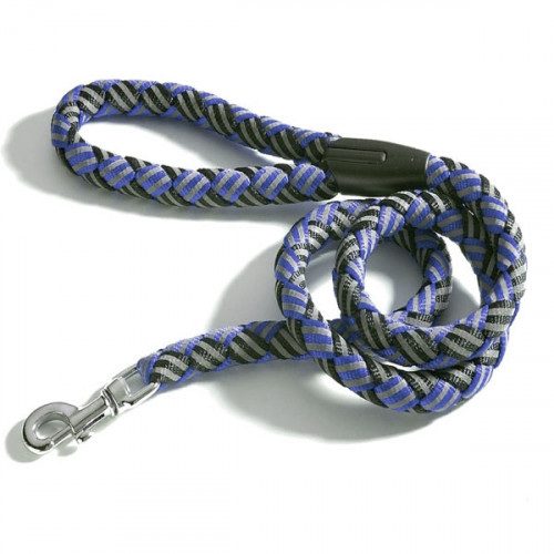 Camon Светоотражающий поводок, сине-черный (1,1 м)