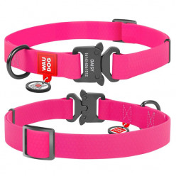 Ошейник водостойкий WAUDOG Waterproof, цвет розовый, М (28-40 см)
