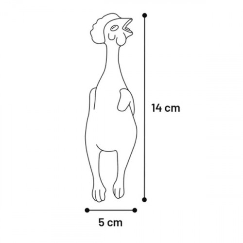Игрушка латексная - Gallina Chicken, желтая (14см) 