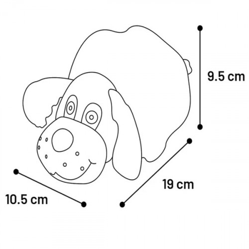 Игрушка плюшевая с мячом - буйвол/слон/собака 