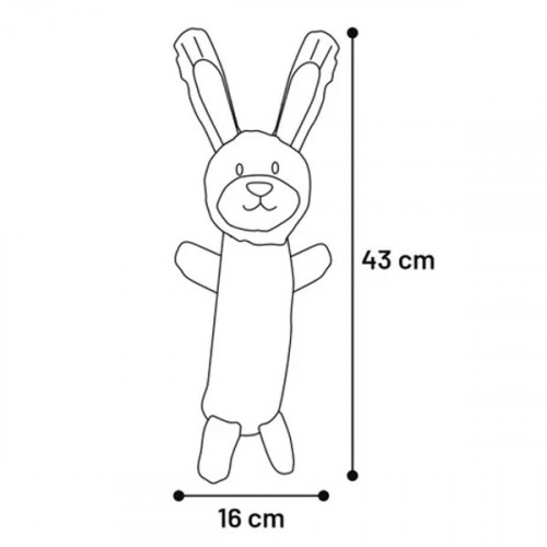 Игрушка мягкая - кролик Gommy, серый (43см)