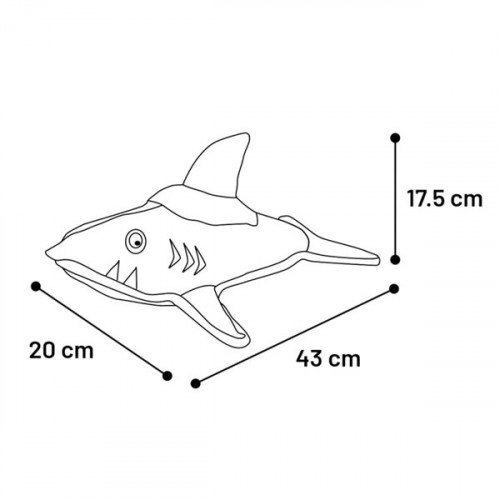 Игрушка Jawsi акула, голубая (43см)