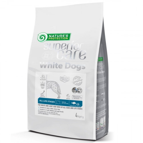 Nature's Protection Superior Care White Dogs GF All Sizes - white fish 4 kg