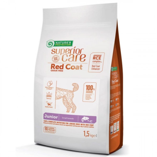 Nature's Protection Superior Care Red Coat GF Small and Mini Junior - salmon & krill