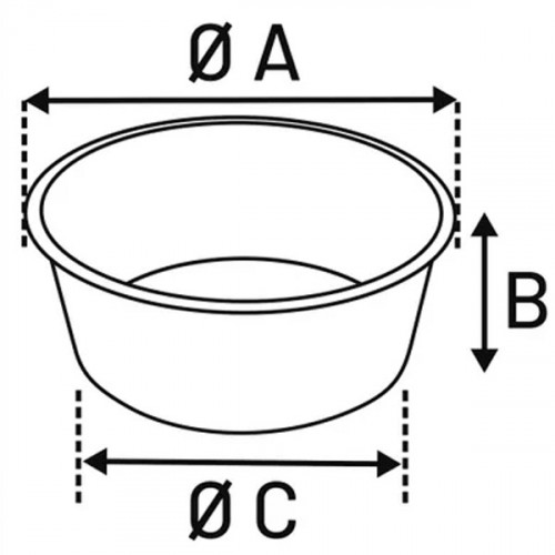 Миска для корма и воды Lora, круглая, черная & серебристая (13,7 см / 775 мл)