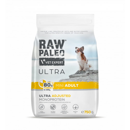 VetExpert ULTRA Raw Paleo TURKEY DOG Adult Mini