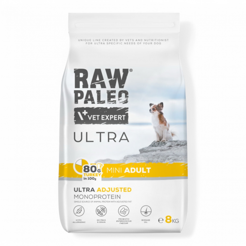 VetExpert ULTRA Raw Paleo TURKEY DOG Adult Mini