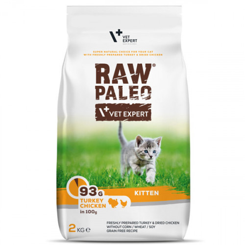VetExpert Raw Paleo Cat Dry Food KITTEN - Turkey&Chicken