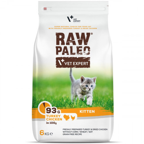 VetExpert Raw Paleo Cat Dry Food KITTEN - Turkey&Chicken