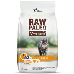 VetExpert Raw Paleo Cat Dry Food ADULT - Turkey&Chicken