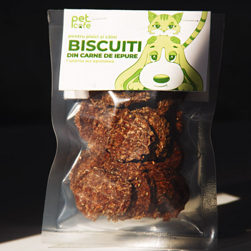 PetCafe - галеты из мяса кролика 50г 