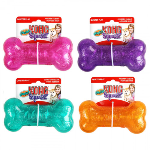 Игрушка - разноцветная кость KONG Squeezz M (15.5см)