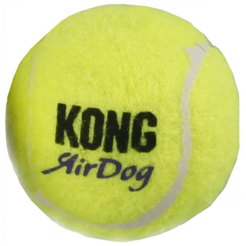 Игрушка - теннисный мяч с пищалкой KONG Air Dog, желтый, S (10cм)