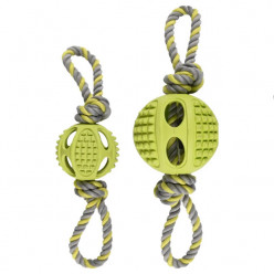 Игрушка - мяч DRURY с 2 узлами, лаймовый цвет (25,5 см)