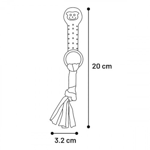 Игрушка - косточка с лентой Bunty Bone, темно-коричневая (20см)