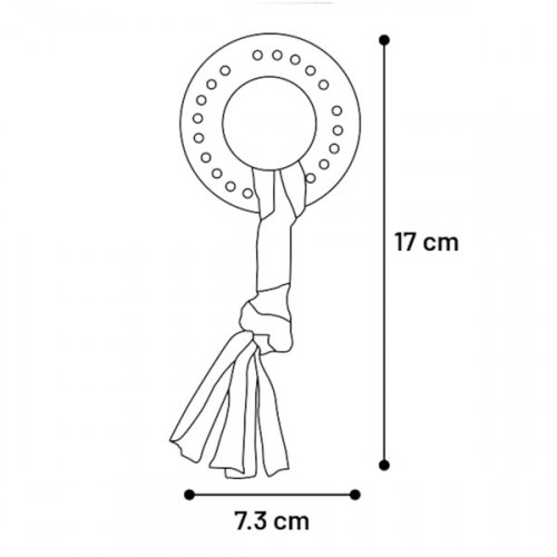 Игрушка - TPR круг с лентой Bunty, темно-серый (17см)