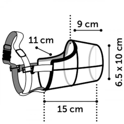 Намордник MUZZLE SILAS, черный ХХL
